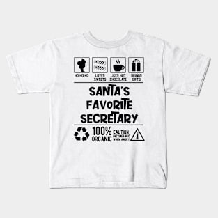 Santa's Favorite Secretary Santa Claus Kids T-Shirt